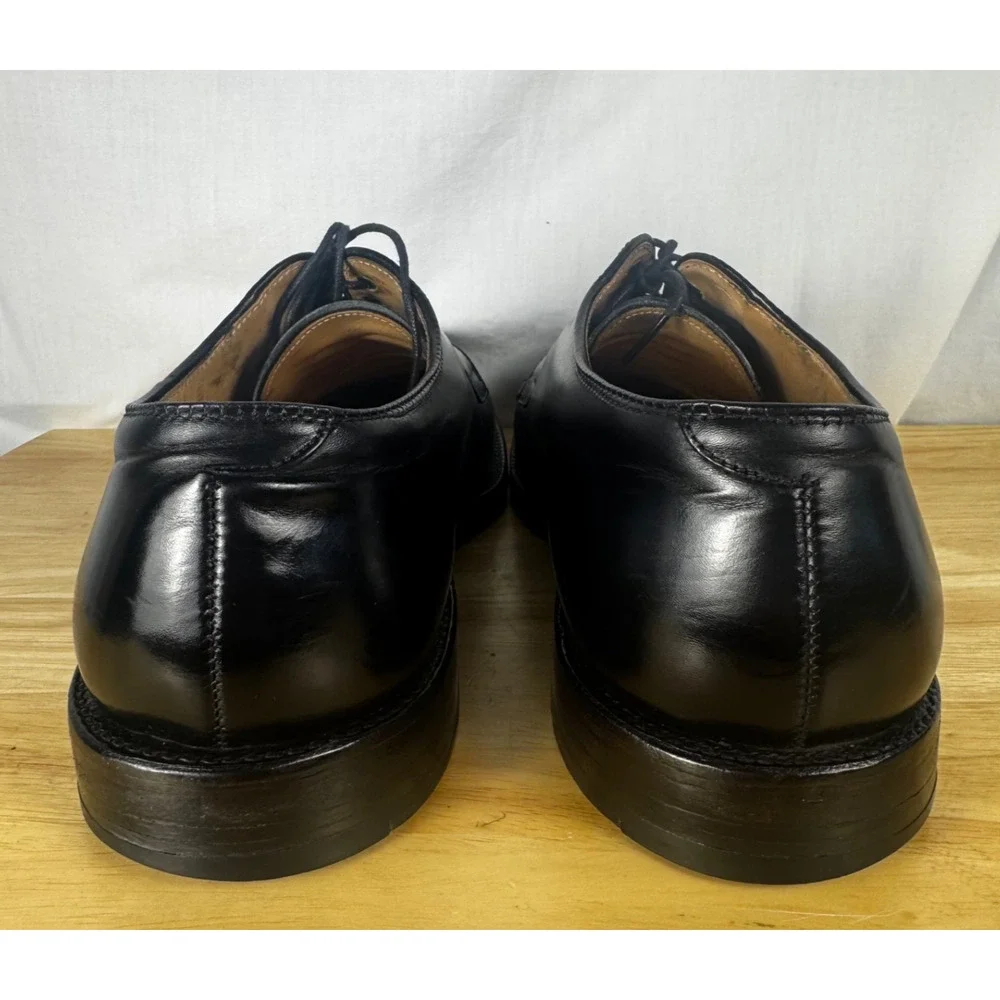 Brooks Brothers Vintage Plain Toe Blucher Mens 11.5 D Lace Up Classic Black